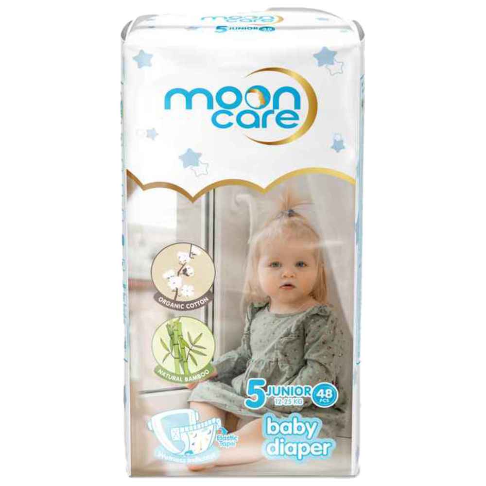 Moon Care - Baby Diapers - Size 5 Junior - 12-25 Kg - 48 Count