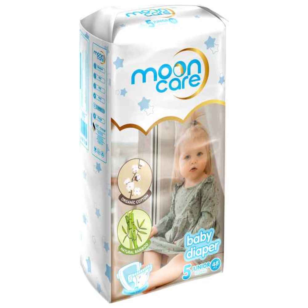Moon Care - Baby Diapers - Size 5 Junior - 12-25 Kg - 48 Count