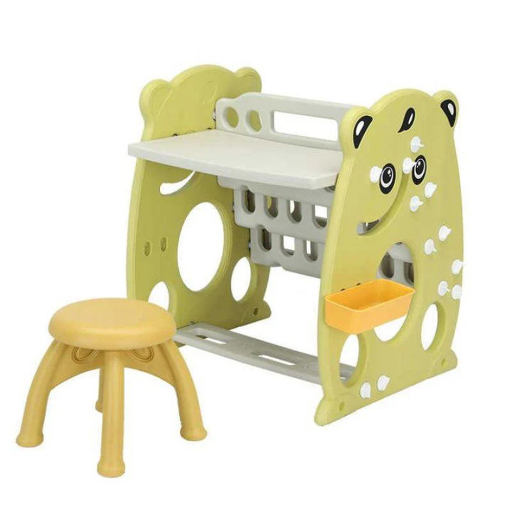 Dreeba - 3-In-1 Kid's Bookshelf, Drawing Board & Chair - Yellow