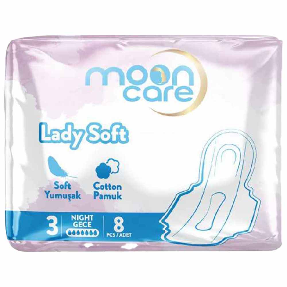 Mooncare - Lady Soft Night Sanitary Napkin - Size 3 - 8 Pcs