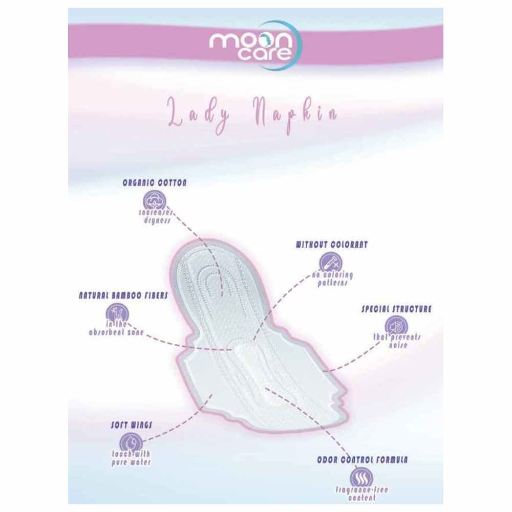 Mooncare - Lady Soft Night Sanitary Napkin - Size 3 - 8 Pcs