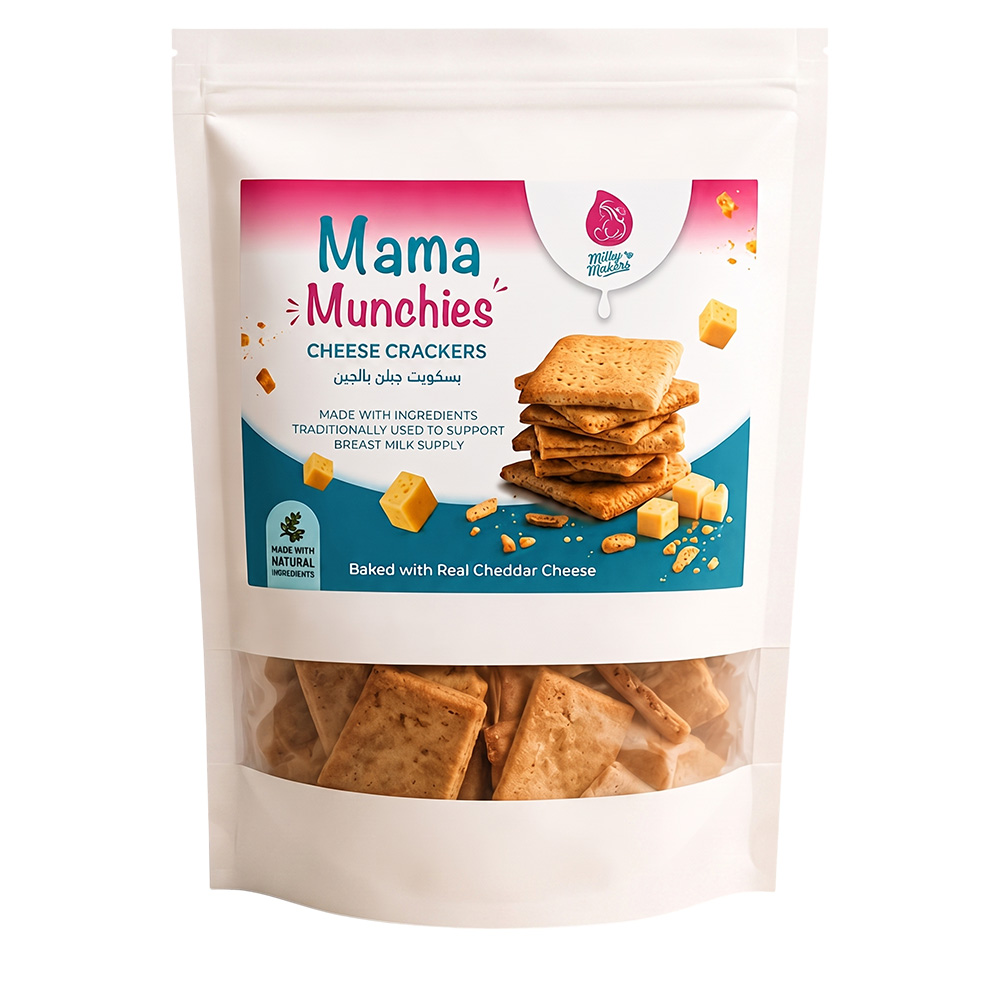 Milky Makers - Mama Munchies Cheese Crackers - 200 gm - 20 Pcs