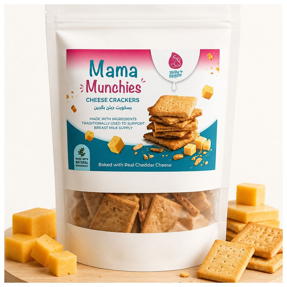 Milky Makers - Mama Munchies Cheese Crackers - 200 gm - 20 Pcs
