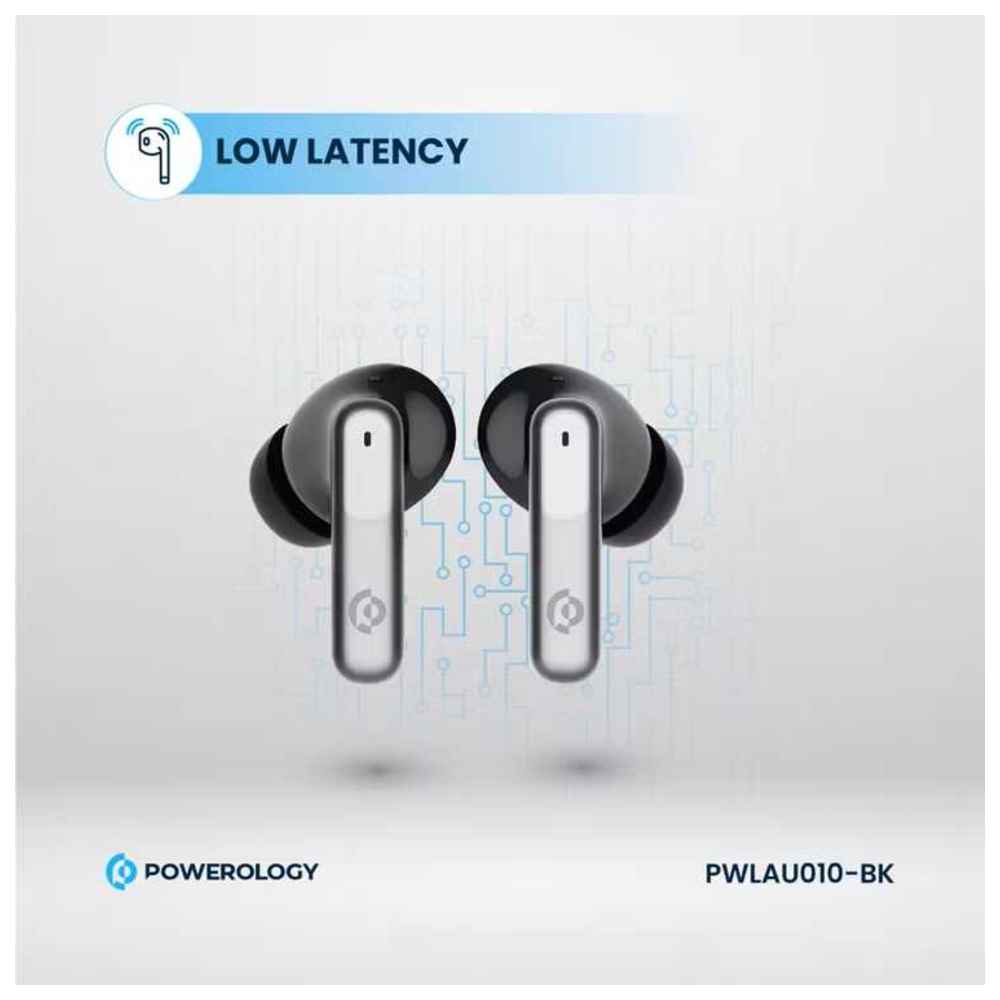 Powerology - Hybrid True Wireless Earbuds - Black