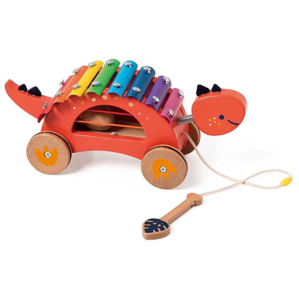 Classic World - 2-in-1 Dinosaur Xylophone And Pull Toy