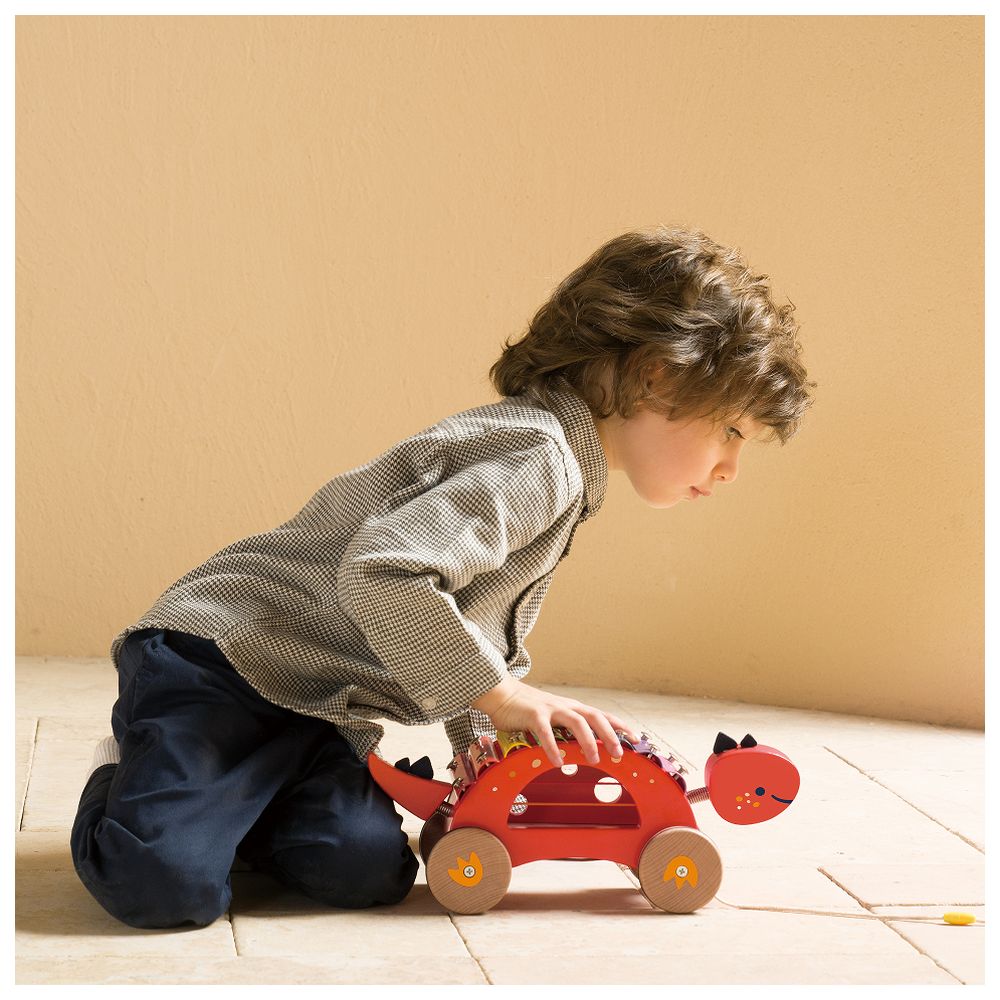 Classic World - 2-in-1 Dinosaur Xylophone And Pull Toy