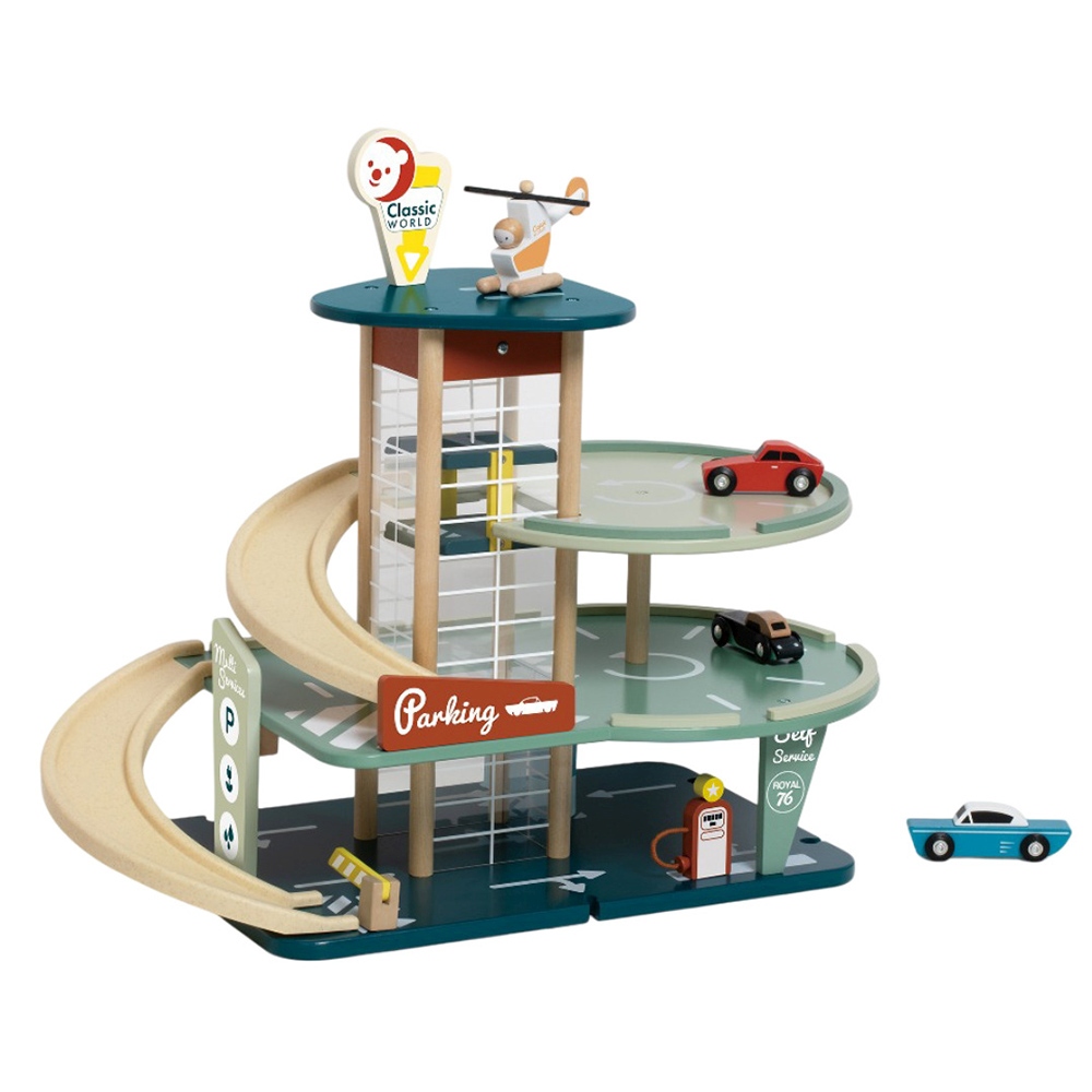 Classic World - Vintage Garage Playset - 15 Pc Set