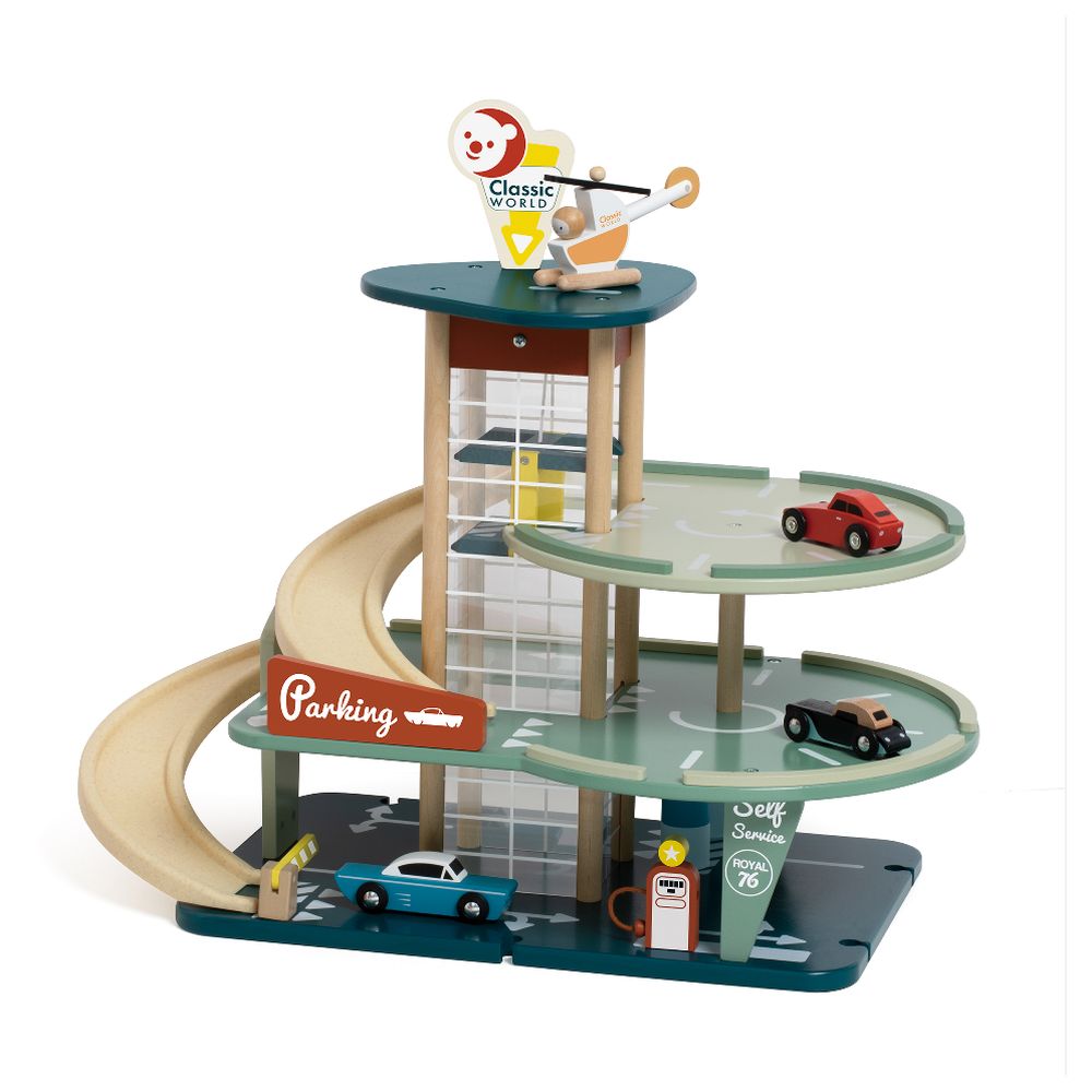 Classic World - Vintage Garage Playset - 15 Pc Set