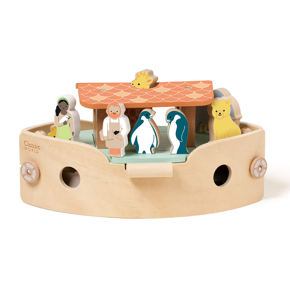 Classic World - Wooden Making Noah's Ark | Kids Toy Balancing Game & Construction Set | Educational Wooden Toy