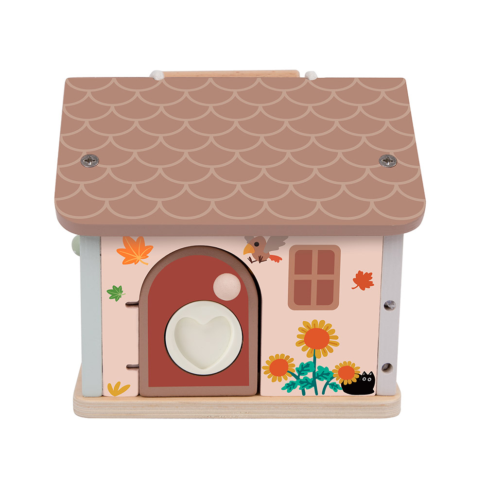 Classic World - Wooden Locking House | Kids Activity Toy Box | Interactive Pretend Play Wooden Toy