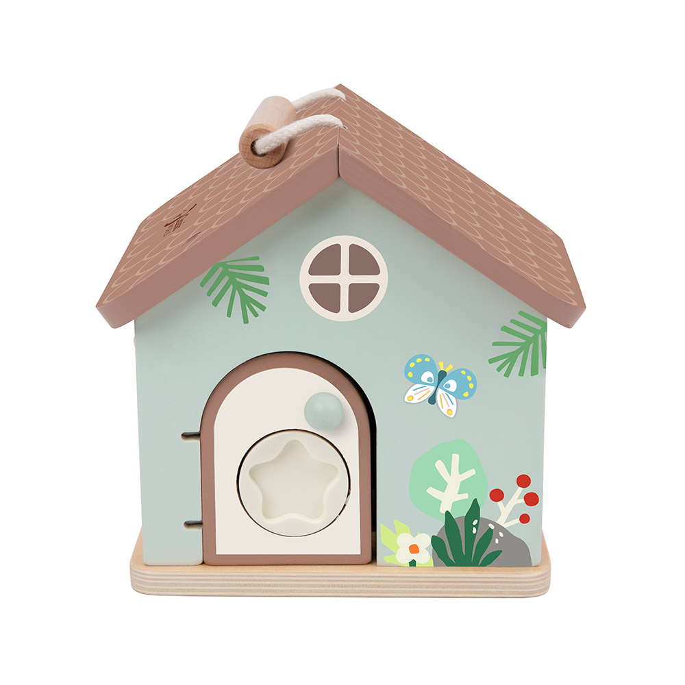 Classic World - Wooden Locking House | Kids Activity Toy Box | Interactive Pretend Play Wooden Toy