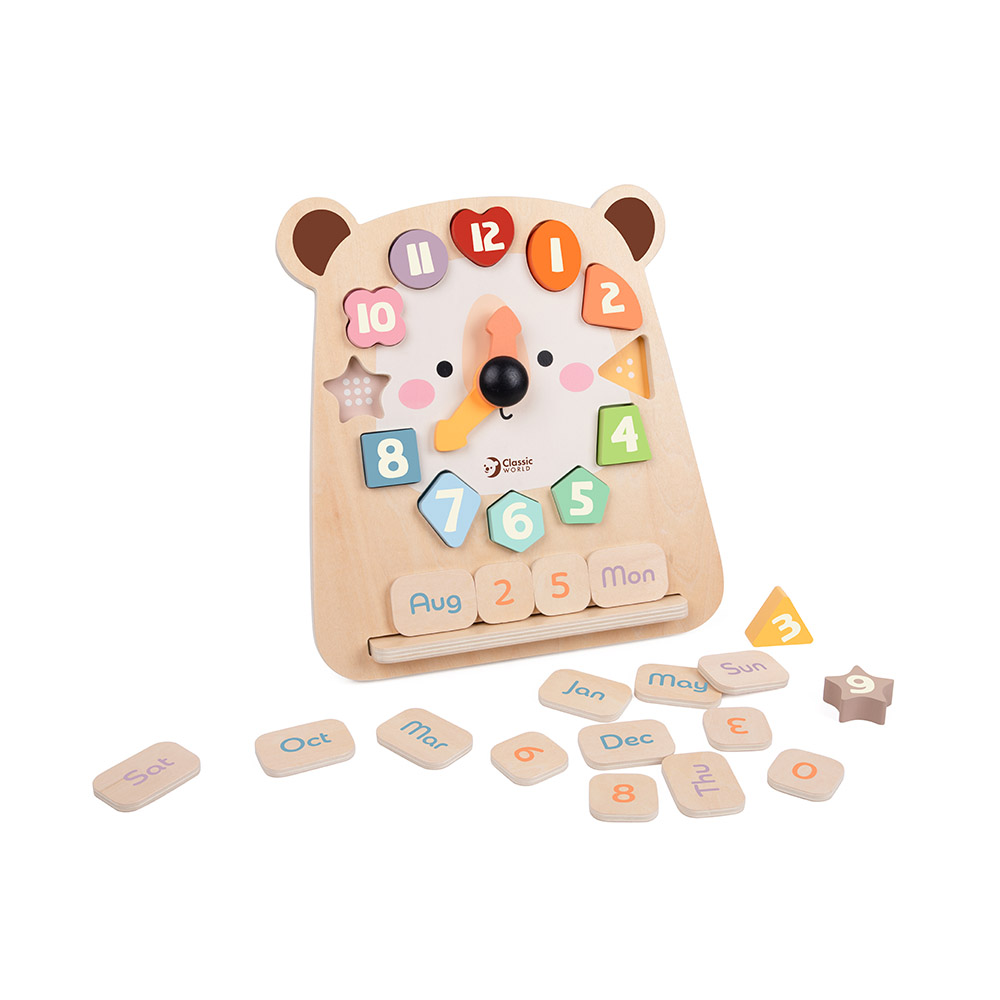 Classic World - Wooden Tic Tac Bear | Kids Educational Board Game | Interactive Learning Wooden Toy