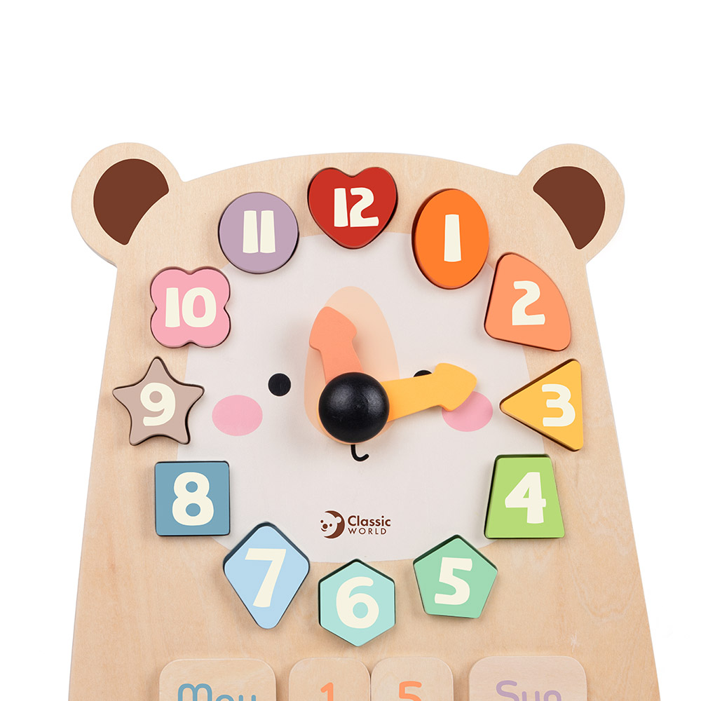 Classic World - Wooden Tic Tac Bear | Kids Educational Board Game | Interactive Learning Wooden Toy