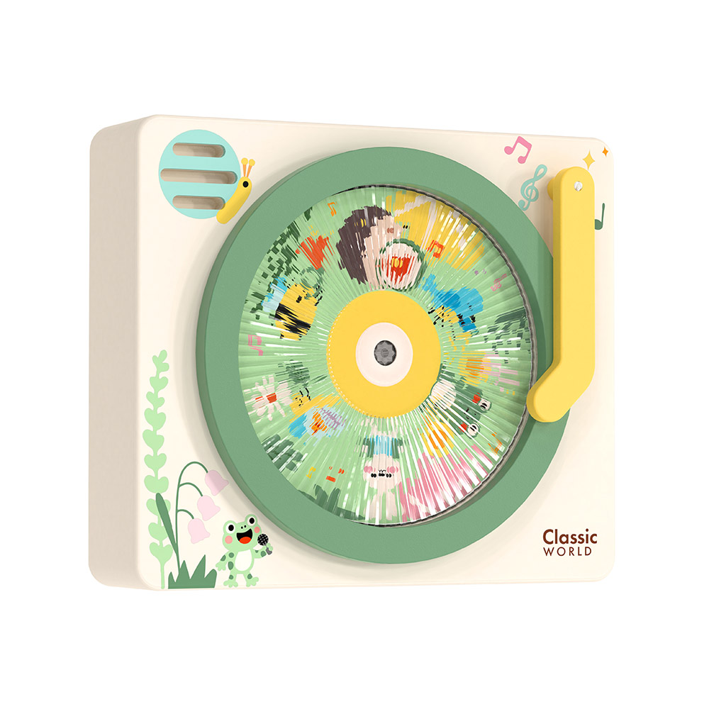 Classic World - Wooden Music Box | Kids Wind-Up Musical Toy | Interactive Pretend Play Wooden Toy