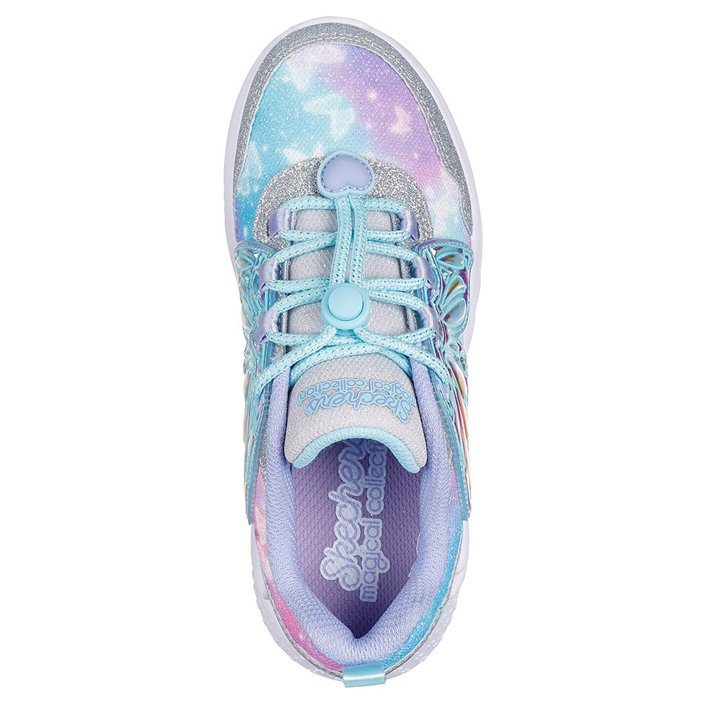Skechers Kids Dream Racer Lightning Shoes - Silver/Lavender
