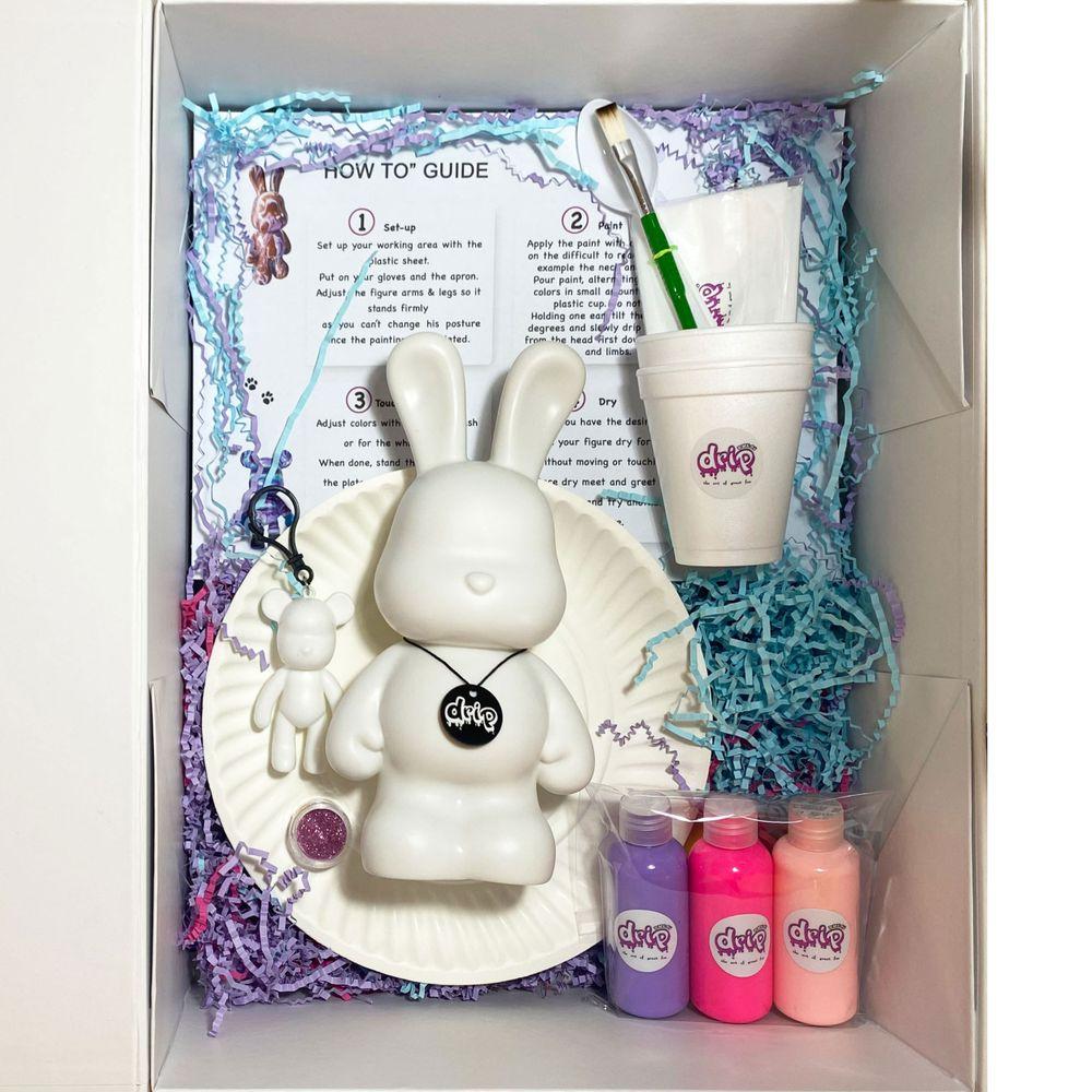 Dubai Drip Art - DIY Bunny Fluid Acrylic Pouring Paint Kit - 23 cm