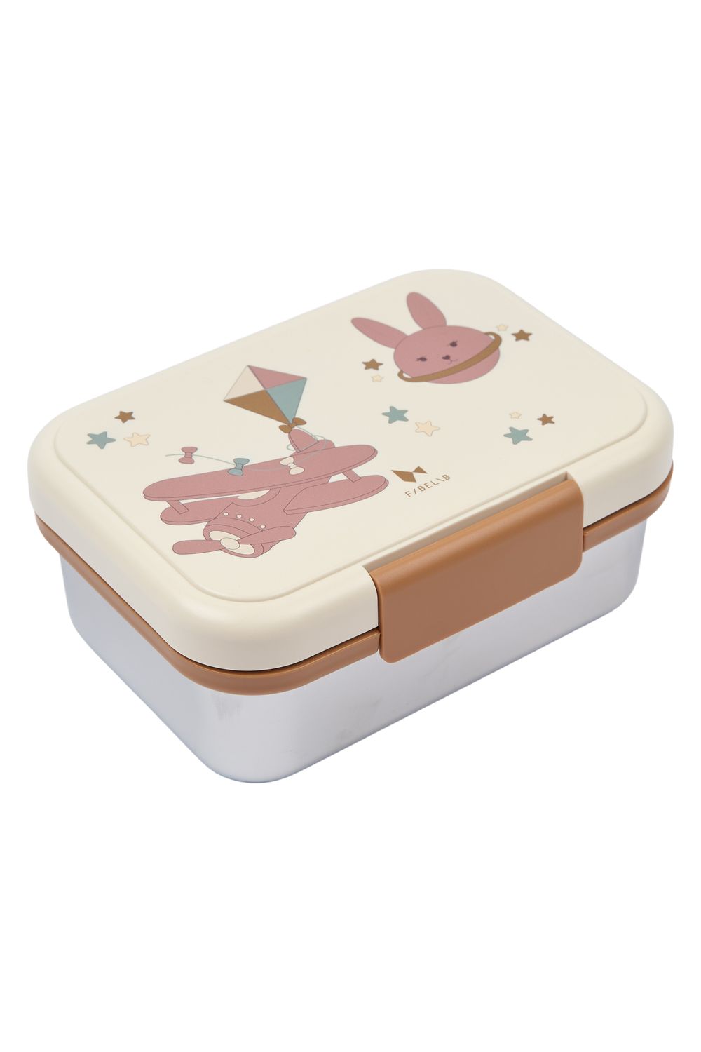 Fabelab - 2 Compartment Lunch Box - Bunny Air Plane