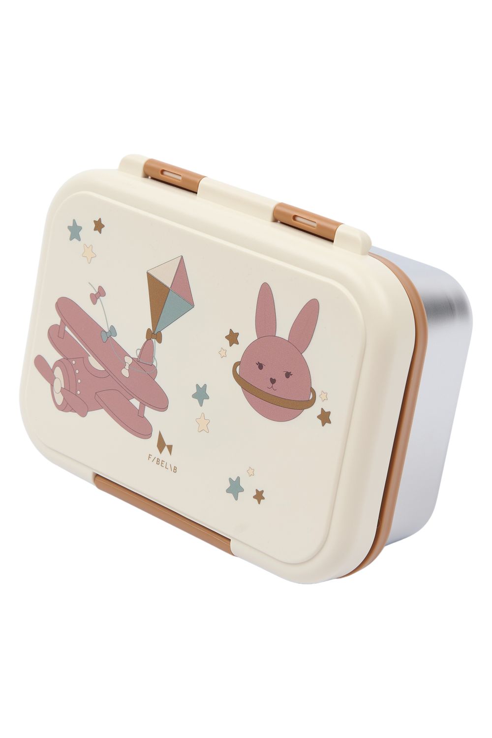 Fabelab - 2 Compartment Lunch Box - Bunny Air Plane