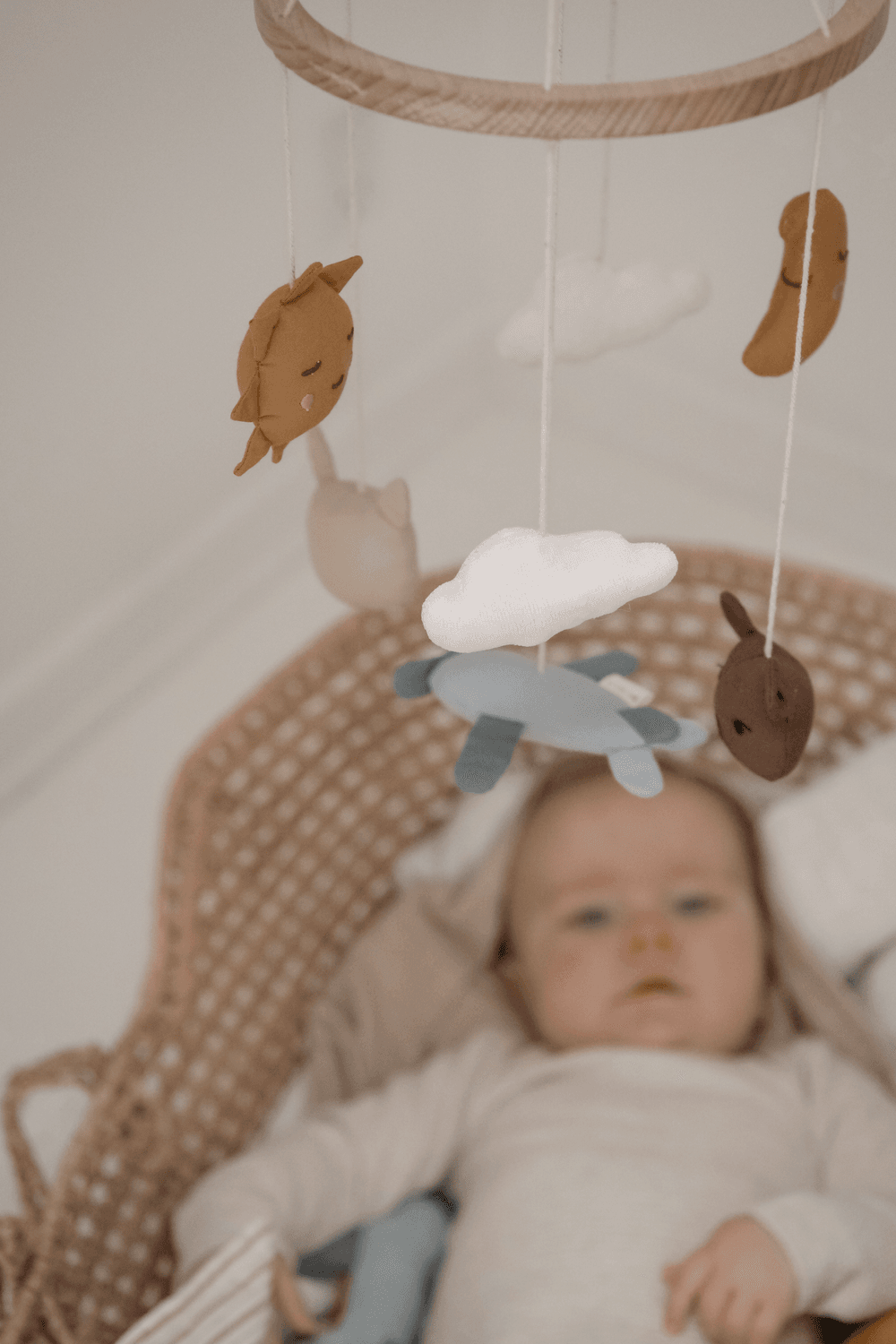 Fabelab - Organic Crib Mobile - In The Air Blue