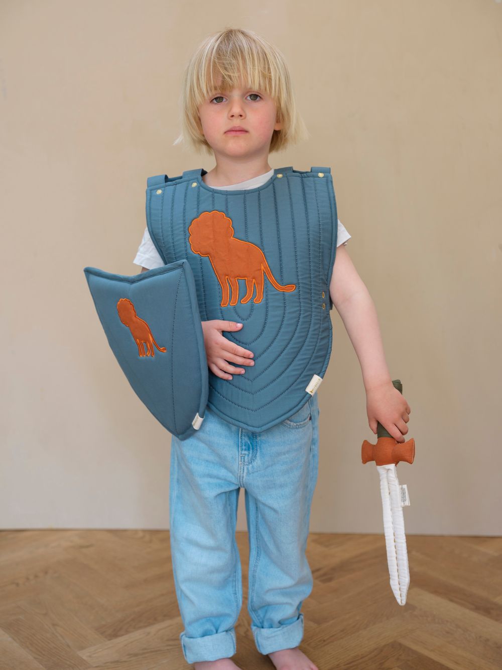 Fabelab - Dress Up Costume Organic Sword And Shield Lion Set - 2pcs