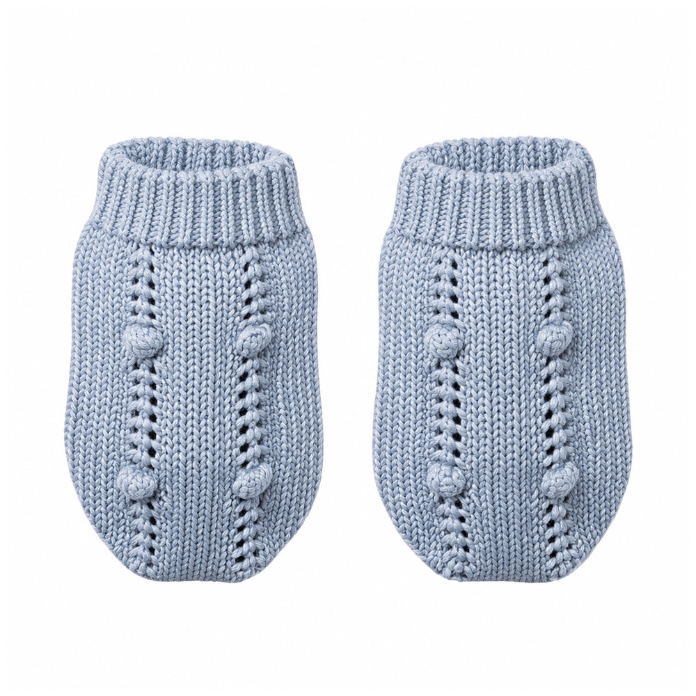 Wedoble Cotton Knitted Mittens Soft - Blue