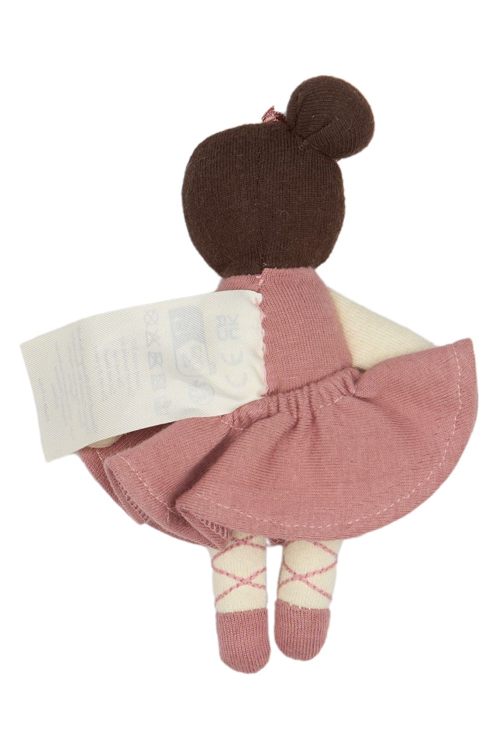 Fabelab - Organic Pocket Friend Plush Toy - Ballerina - Ash Rose - 14 cm