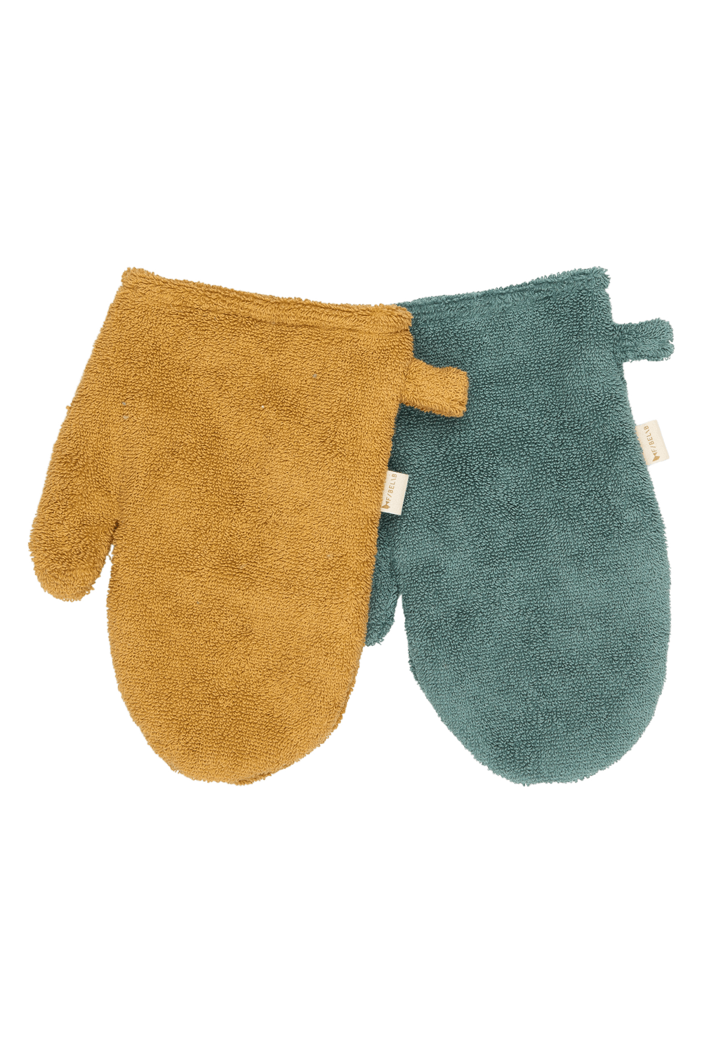 Fabelab - Organic Bath Mitts - Bear and Bunny - 2pcs