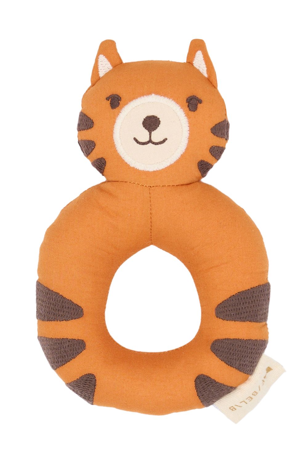 Fabelab Tiger Cotton Rattle - Desert Sun