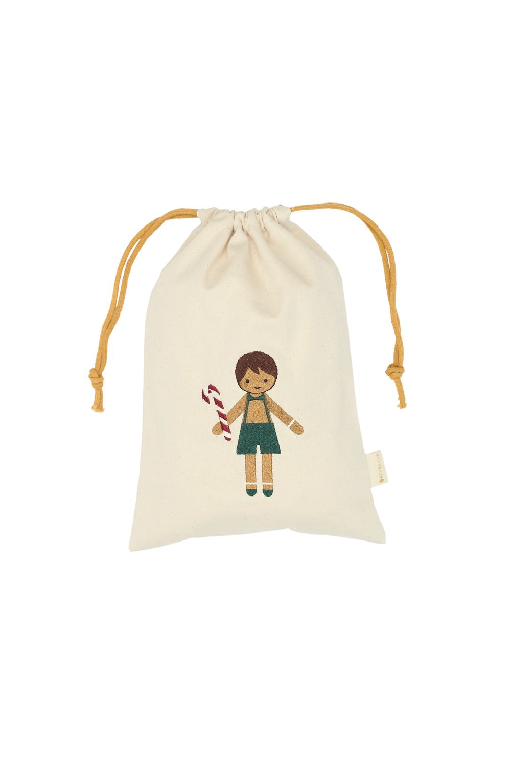 Fabelab Christmas Gift Bag With Gingerbread Boy Pocket Toy - 12 cm