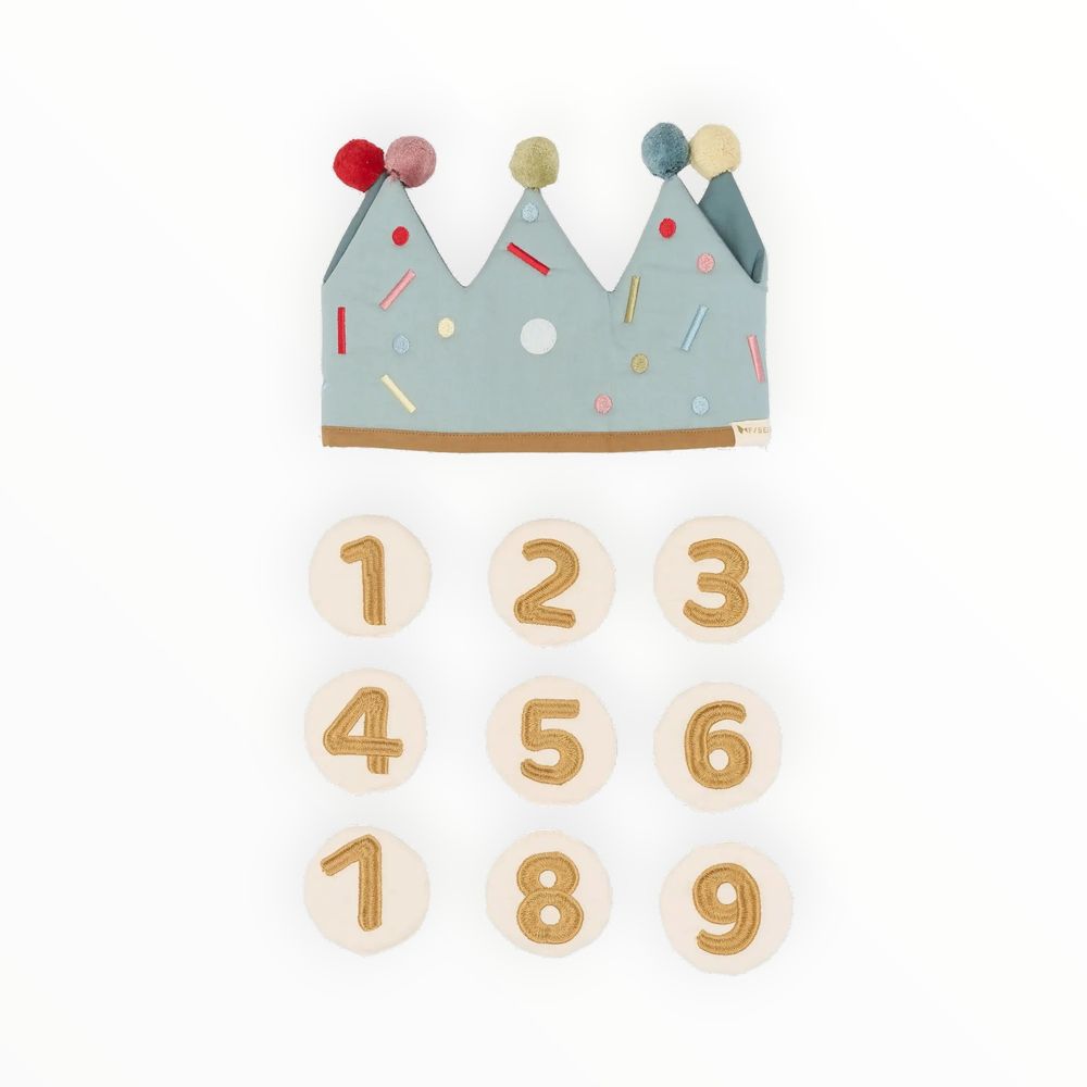 Fabelab - Organic Birthday Crown With Numbers - Blue