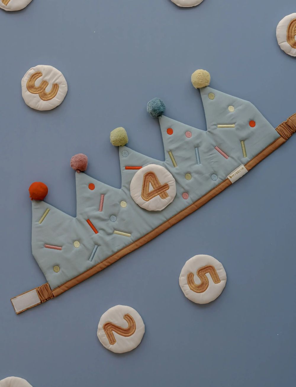 Fabelab - Organic Birthday Crown With Numbers - Blue