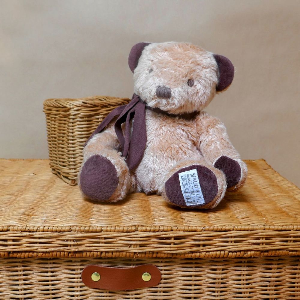 Maud N Lil - Organic Arthur Teddy Bear in Gift Box - Brown