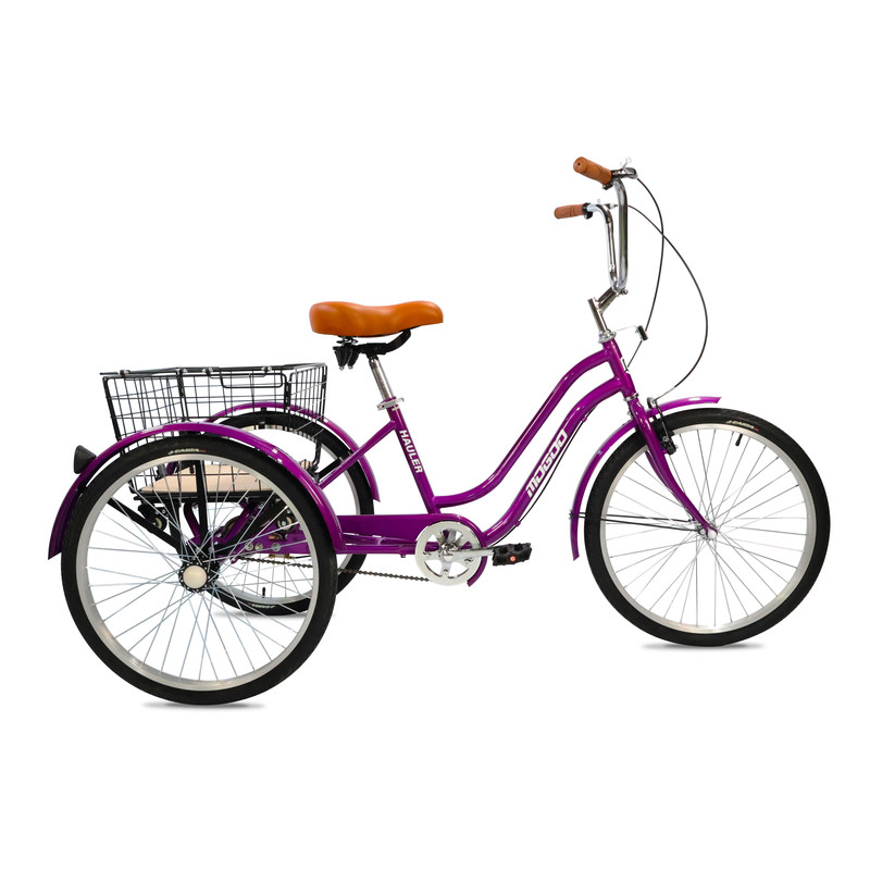 Mogoo - Hauler Single Speed Tricycle - Purple - 24-Inch