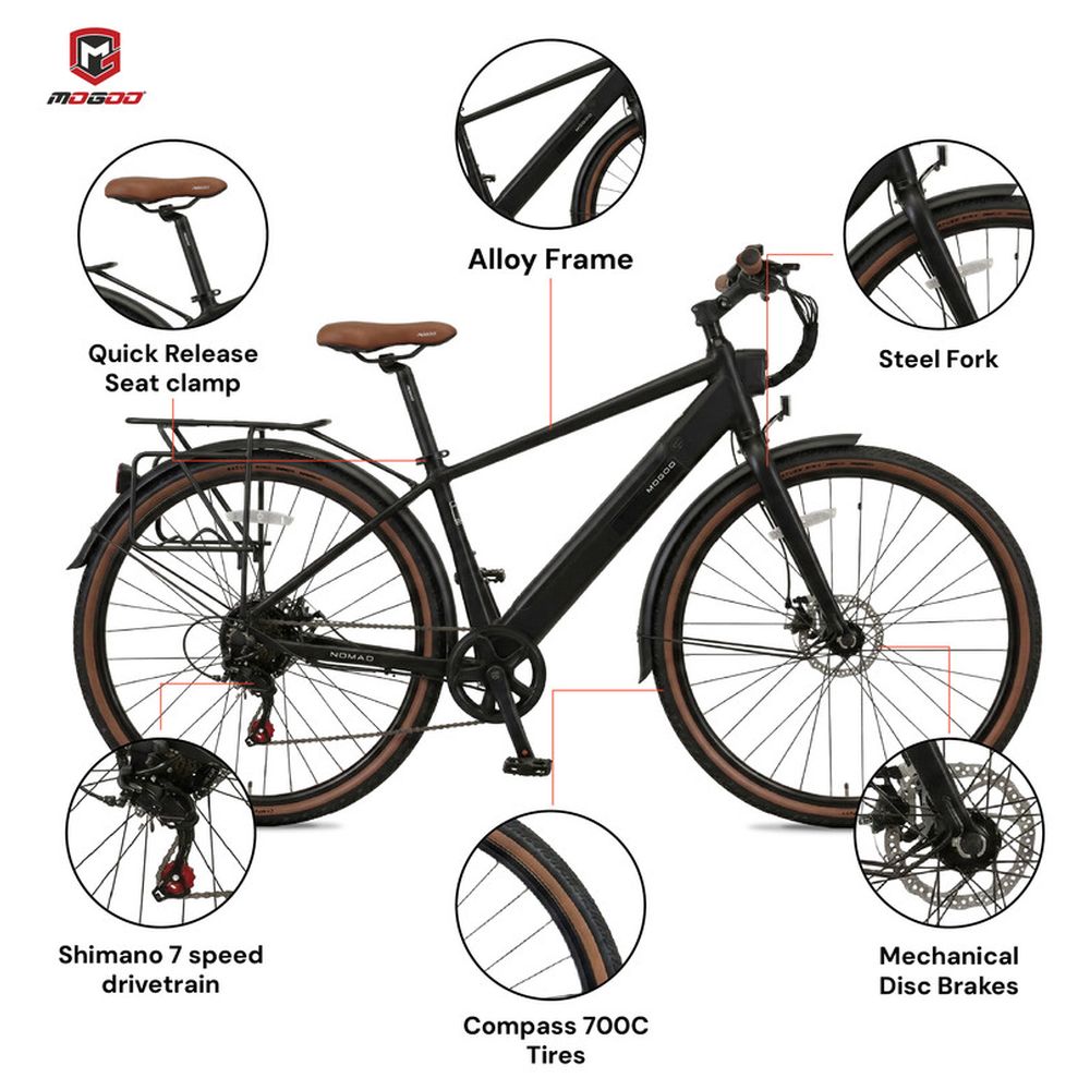 Mogoo - Nomad 700C E-Hybrid Bike
