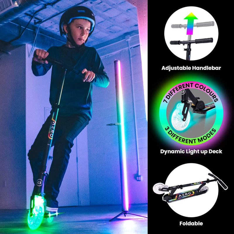 AERO MOBILITY C3 Kids Foldable Scooter - Black
