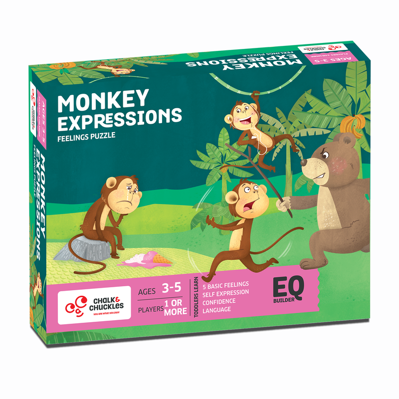 Chalk And Chuckles - Monkey Expressions Feelings Puzzle