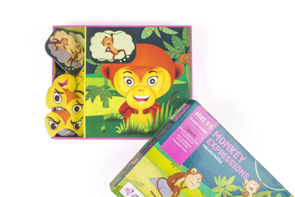 Chalk And Chuckles - Monkey Expressions Feelings Puzzle