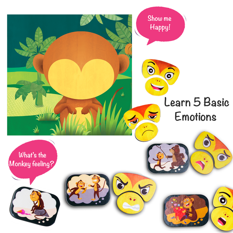 Chalk And Chuckles - Monkey Expressions Feelings Puzzle