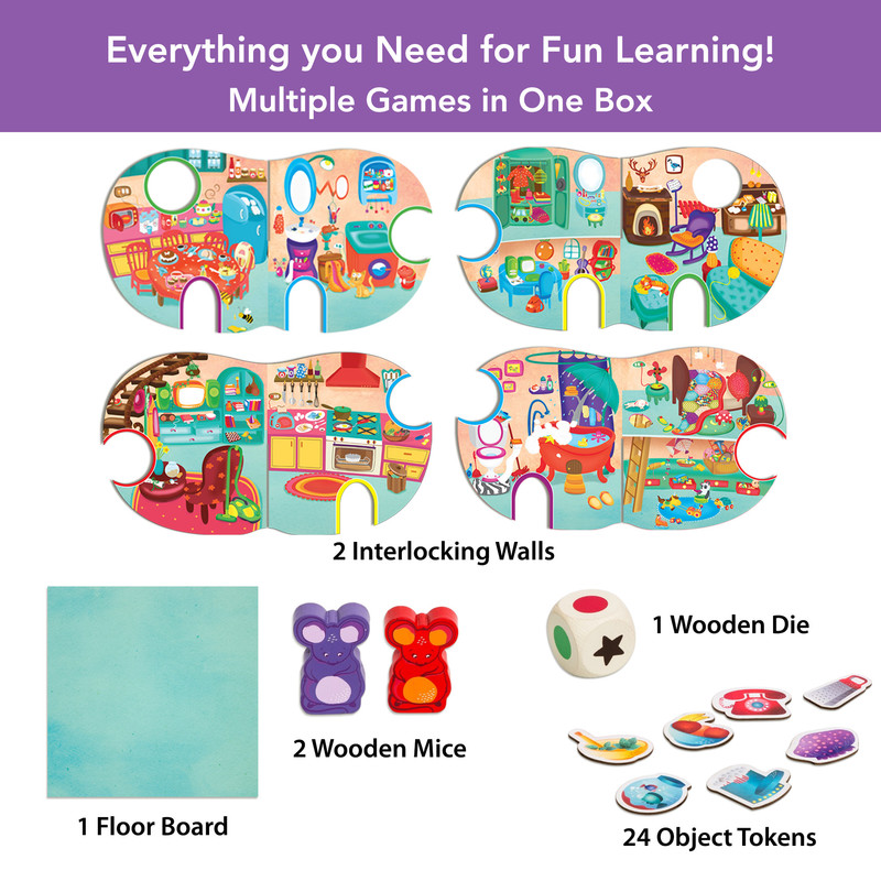 Chalk And Chuckles - Tidy Up - 3D House Preschool Game - 30 Pc Set