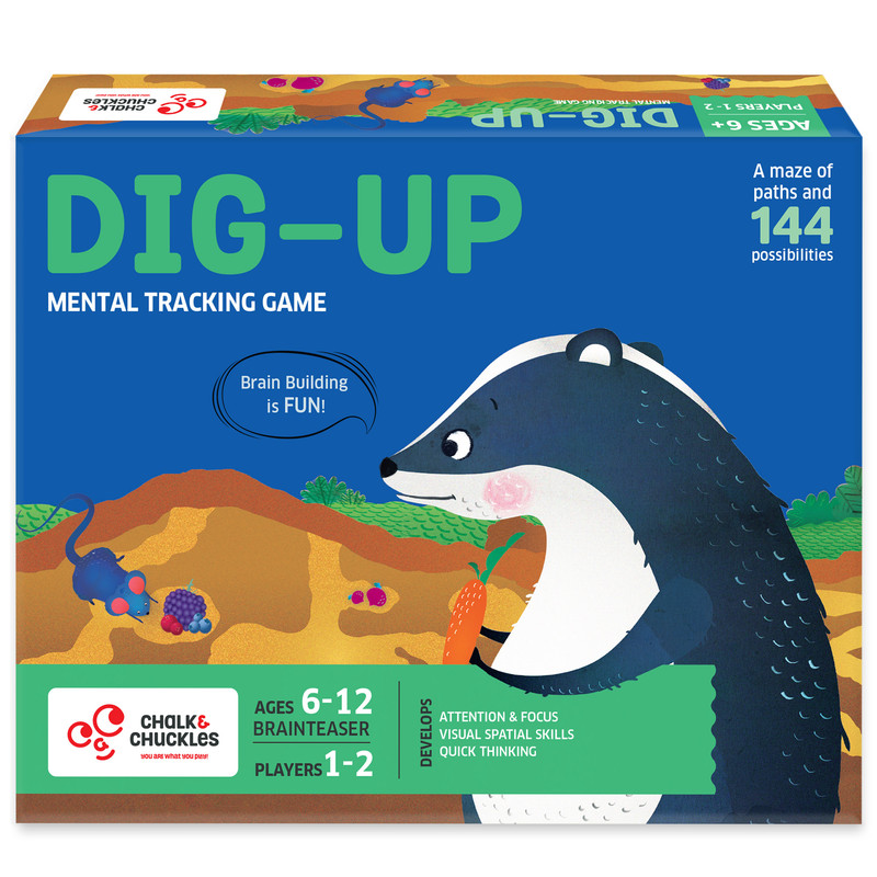 Chalk And Chuckles - Dig Up - Brain Teaser Maze Game - 38 Pc Set