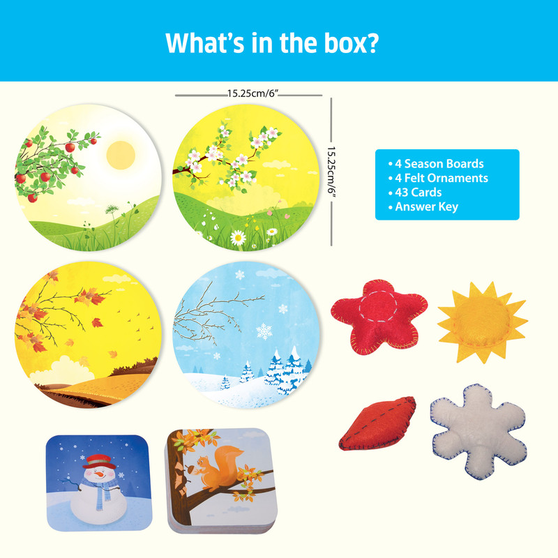 Chalk And Chuckles - Season Wise - Fast-Paced Seasons Matching Game - 51 Pc Set