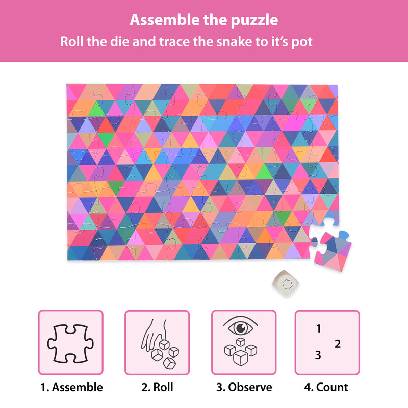 Chalk And Chuckles - Get Puzzled - 2-in-1 Brain Teaser Jigsaw Puzzle Game - 40 Pc Set