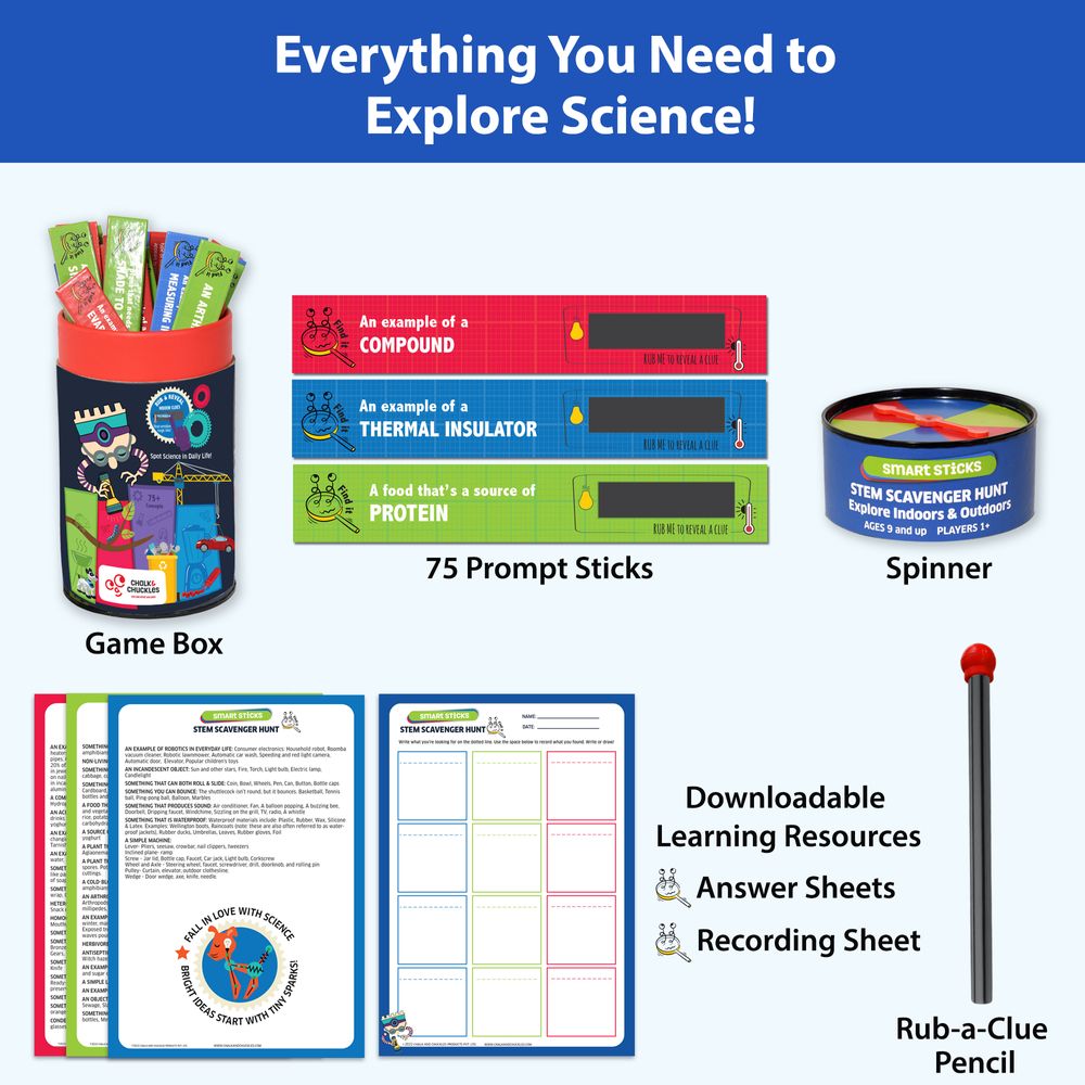 Chalk and Chuckles - Smart Sticks - Stem Scavenger Science