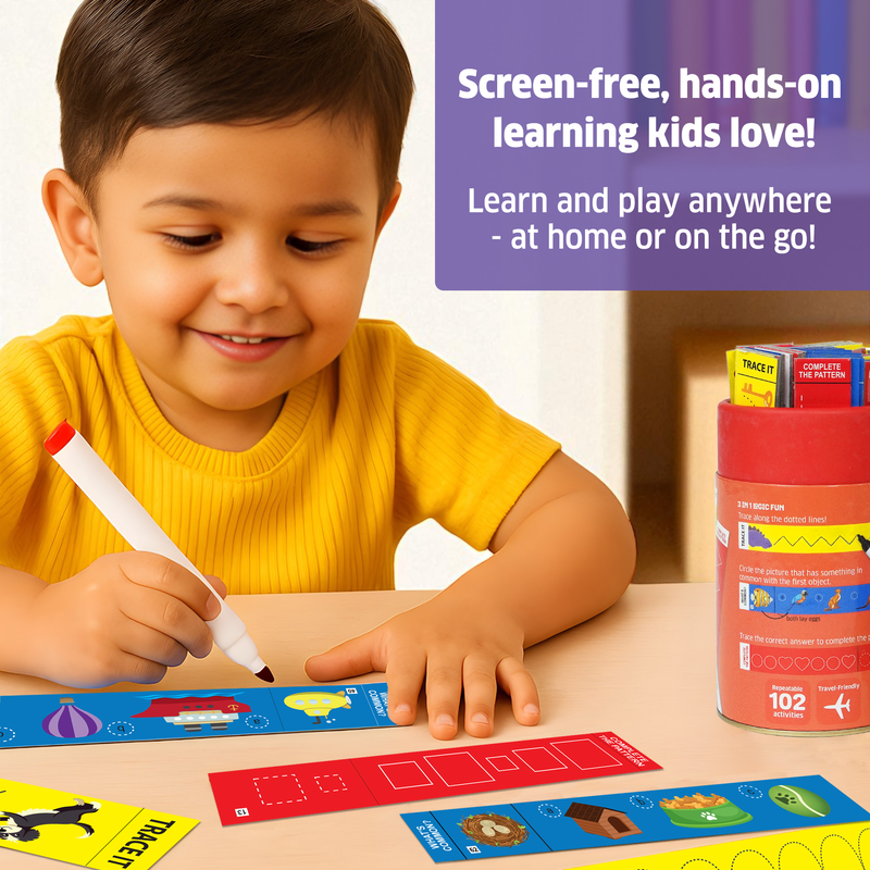 Chalk And Chuckles - Smart Sticks Jr Logic Fun Spin & Write Learning Game - Multicolor