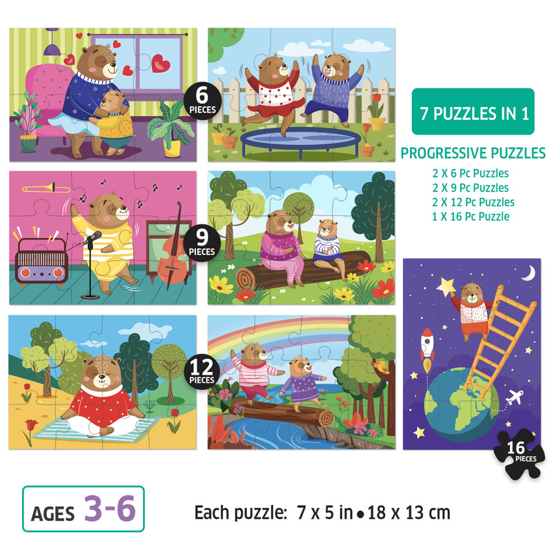 Chalk And Chuckles - Happy Habits 7 Puzzles & Activity Set - Multicolor