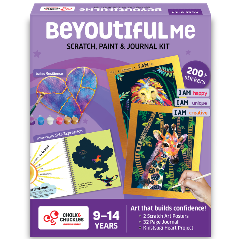 Chalk And Chuckles - Beyoutiful Me DIY Scratch, Paint & Journal Kit - Multicolor