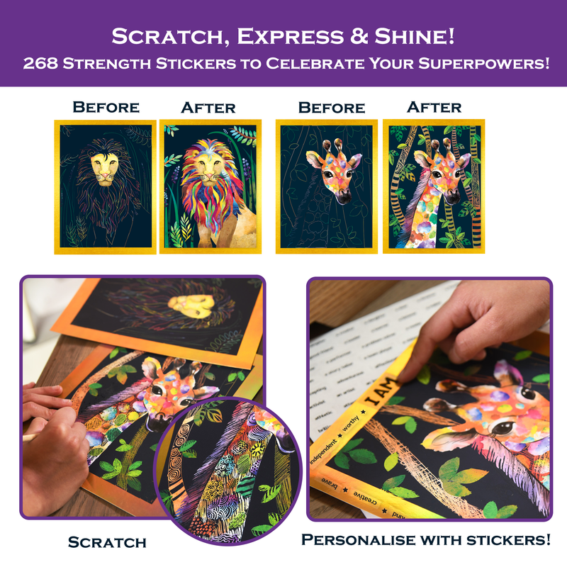 Chalk And Chuckles - Beyoutiful Me DIY Scratch, Paint & Journal Kit - Multicolor