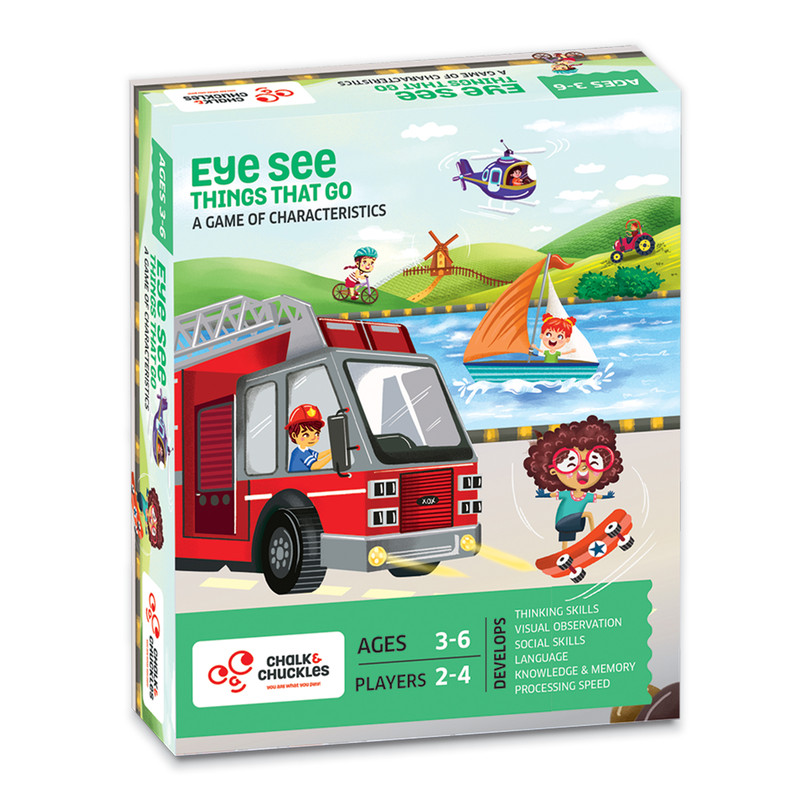 Chalk And Chuckles - Eye See Things That Go Learning Toy - Multicolor