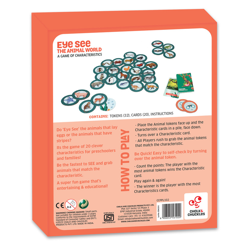 Chalk And Chuckles - Eye See The Animal World Learning Toy - Multicolor
