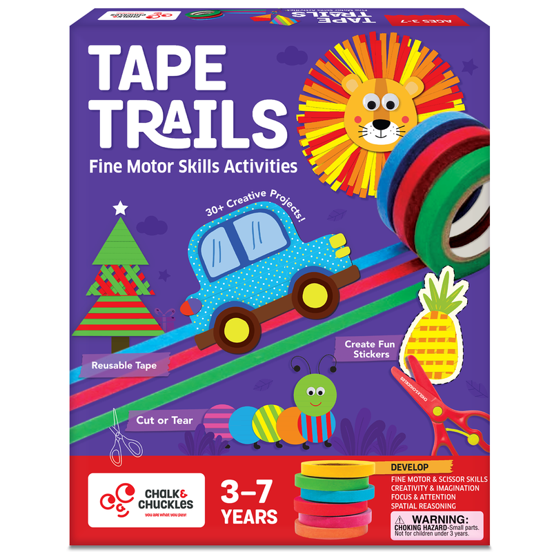 Chalk And Chuckles - Tape Trails Fine Motor Skills Activity Kit - Multicolor